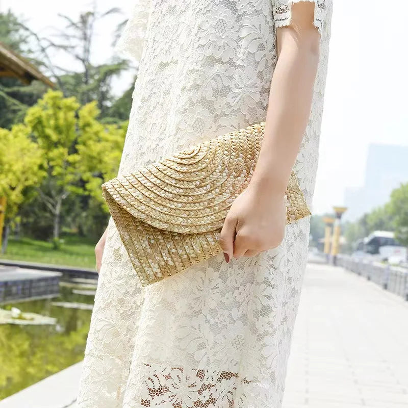 Gold Sequin Party Clutch