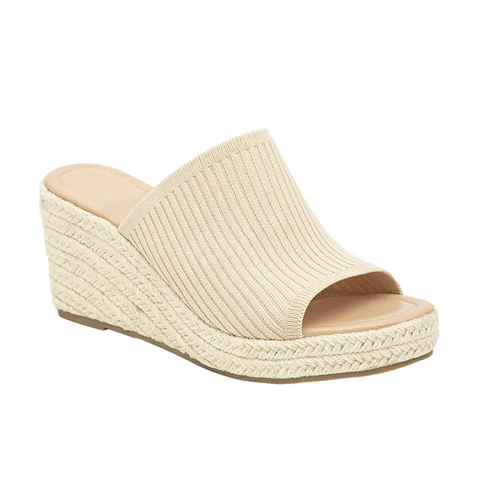 Black Bohemian Mules with Wedge Soles