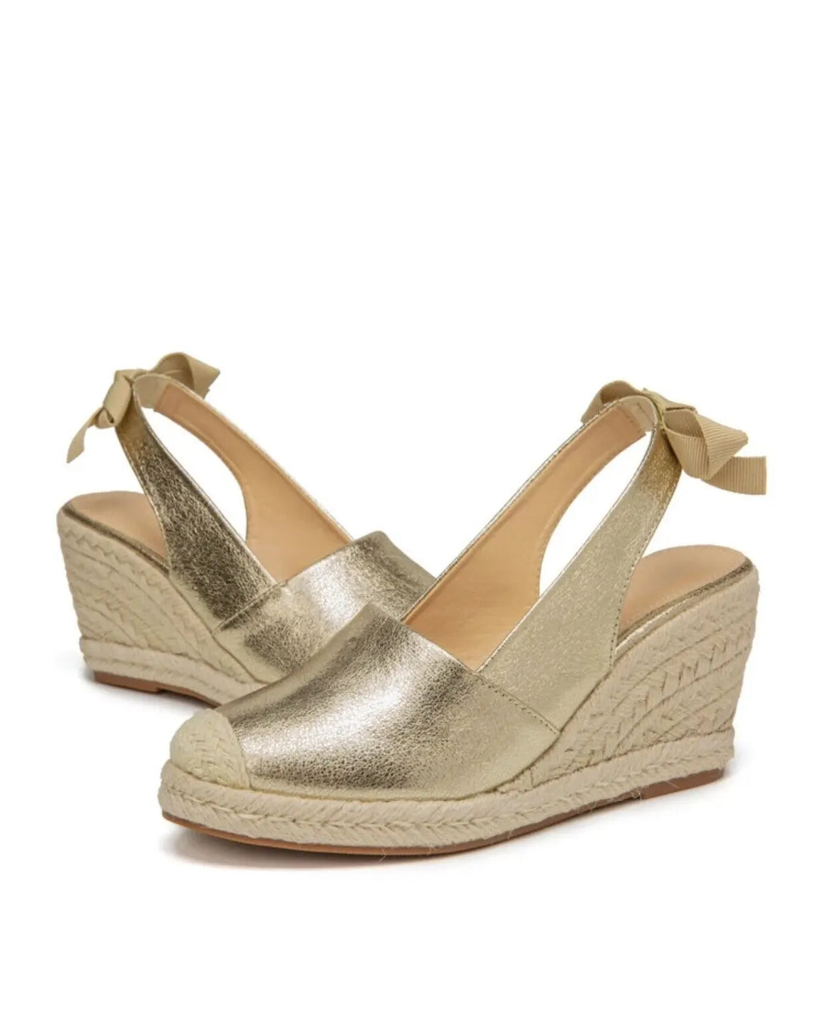 Espadrille-style wedge sandals