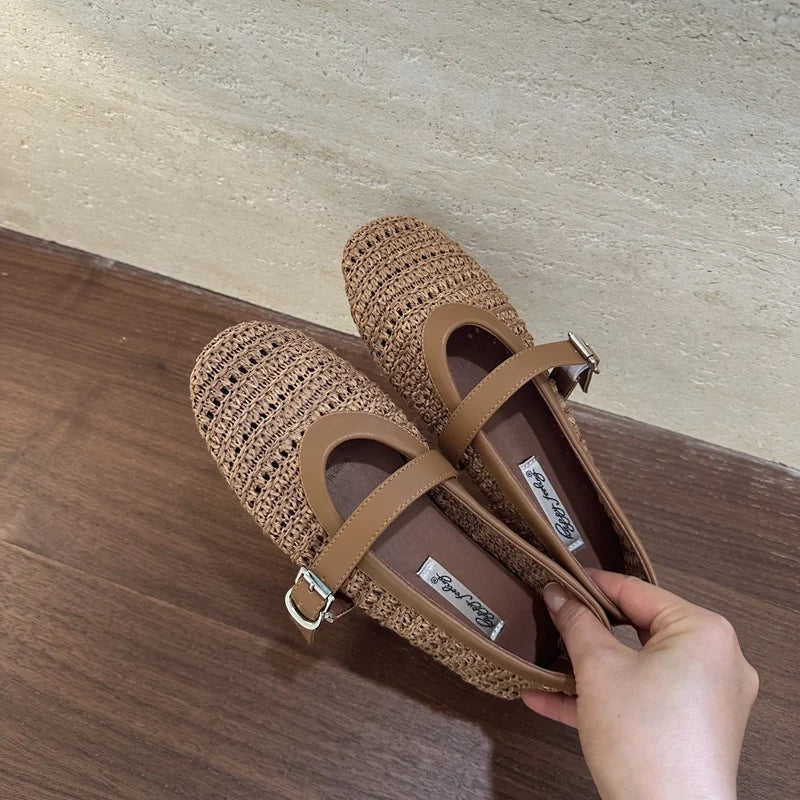 Bohemian-Style Crochet Baby Ballet Flats