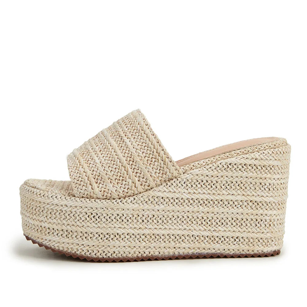 Bohemian Hemp Platform Espadrilles