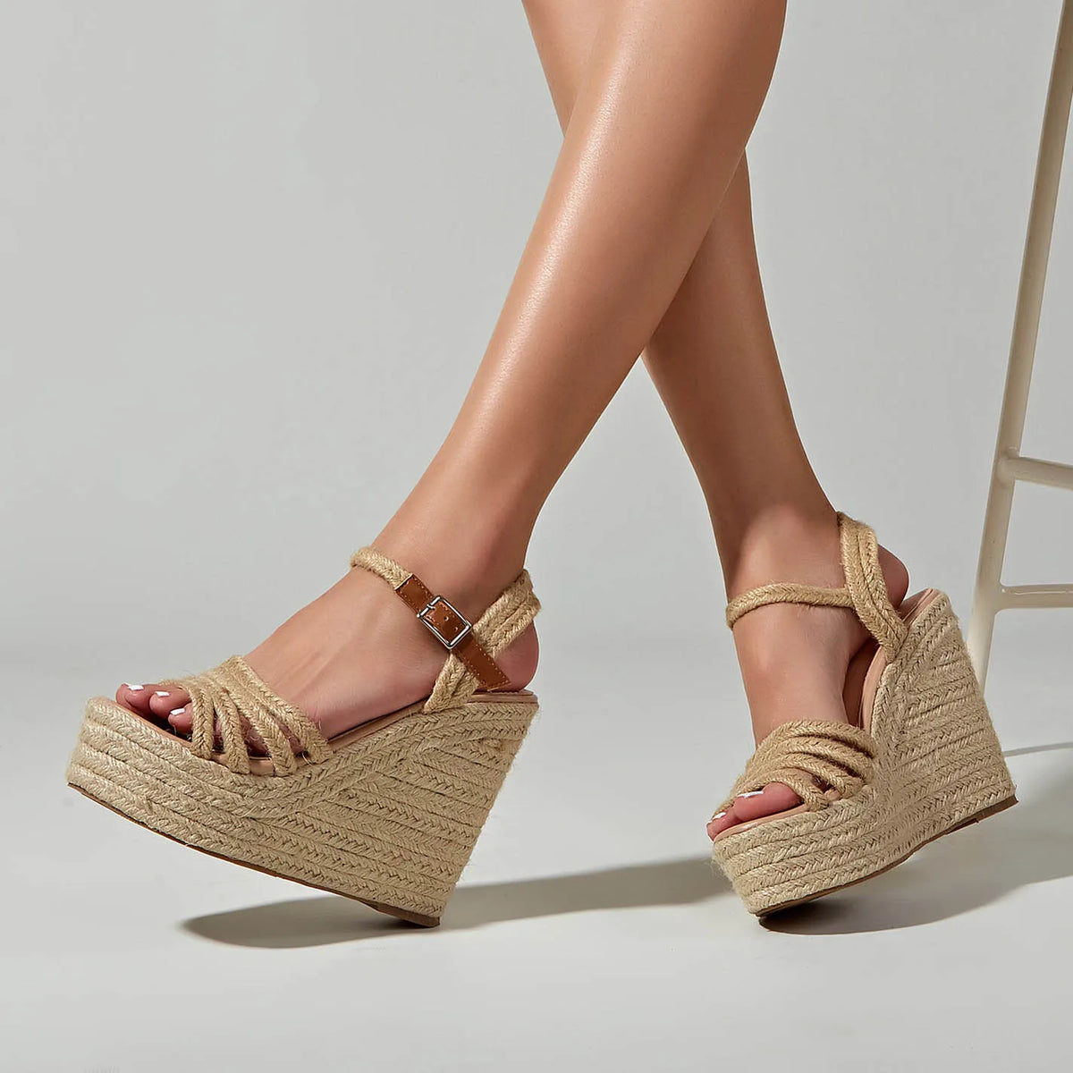 Boho-style platform sandals