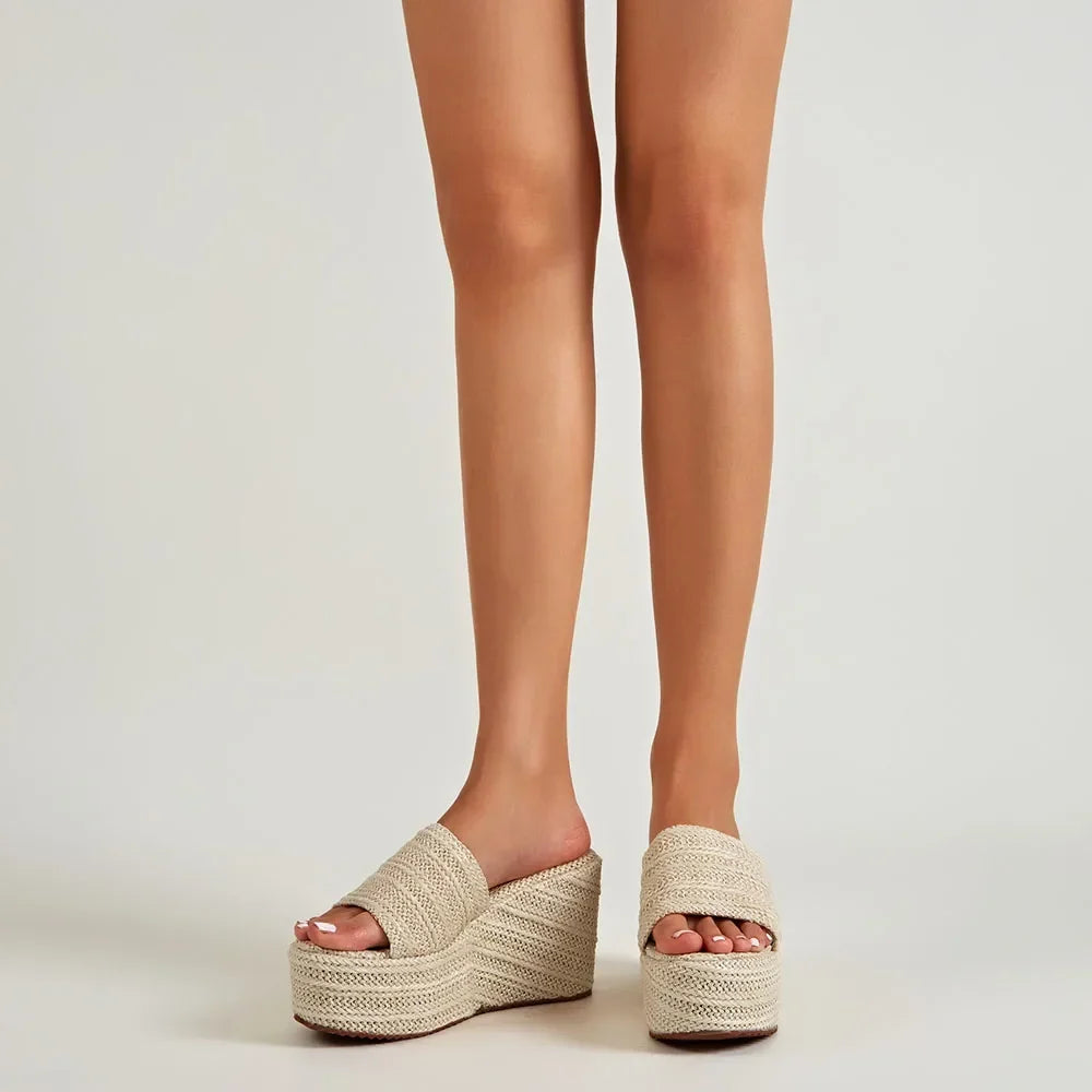 Bohemian Hemp Platform Espadrilles