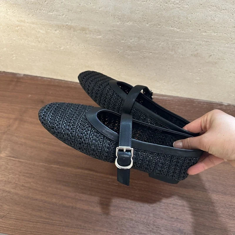 Bohemian-Style Crochet Baby Ballet Flats