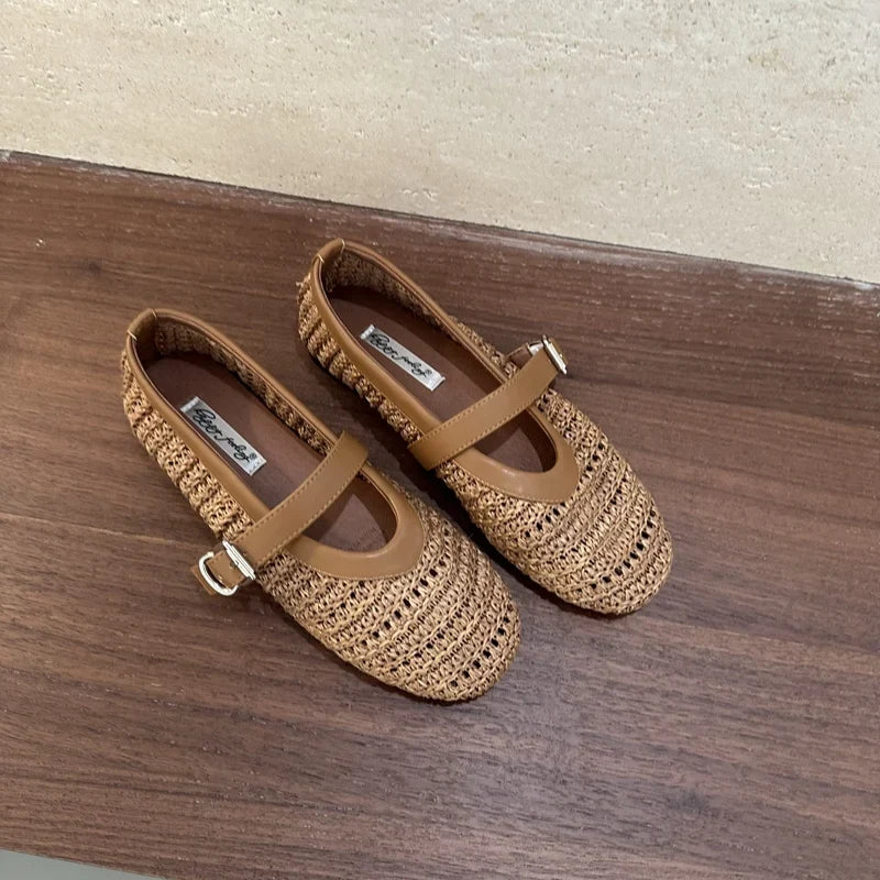 Bohemian-Style Crochet Baby Ballet Flats