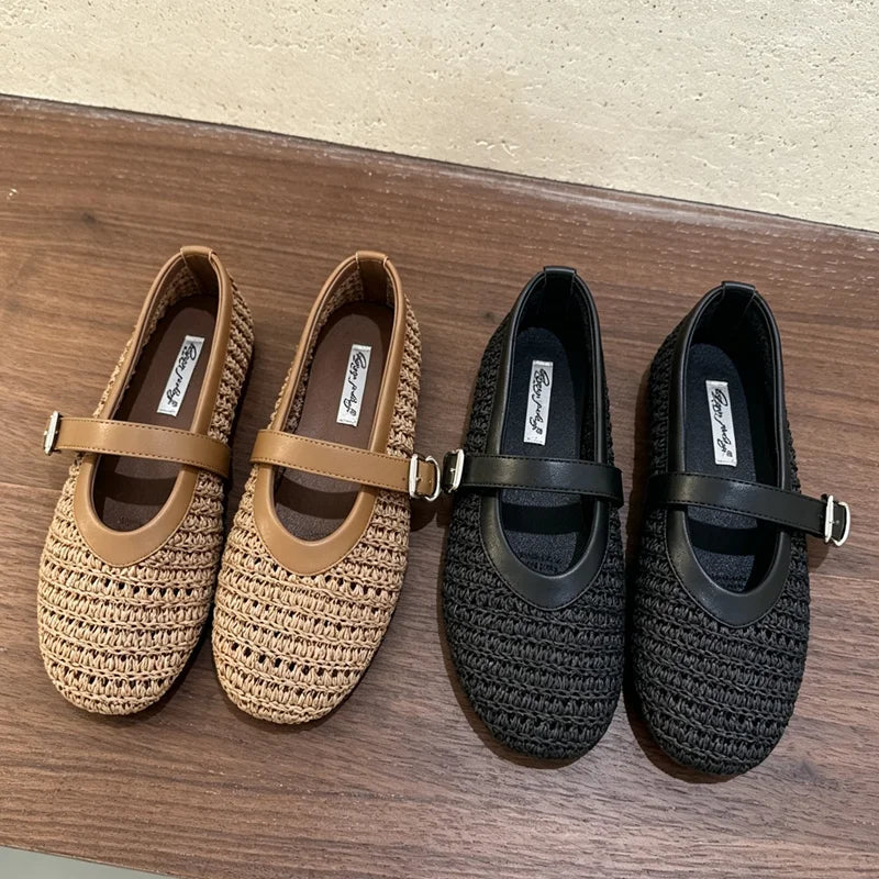 Bohemian-Style Crochet Baby Ballet Flats