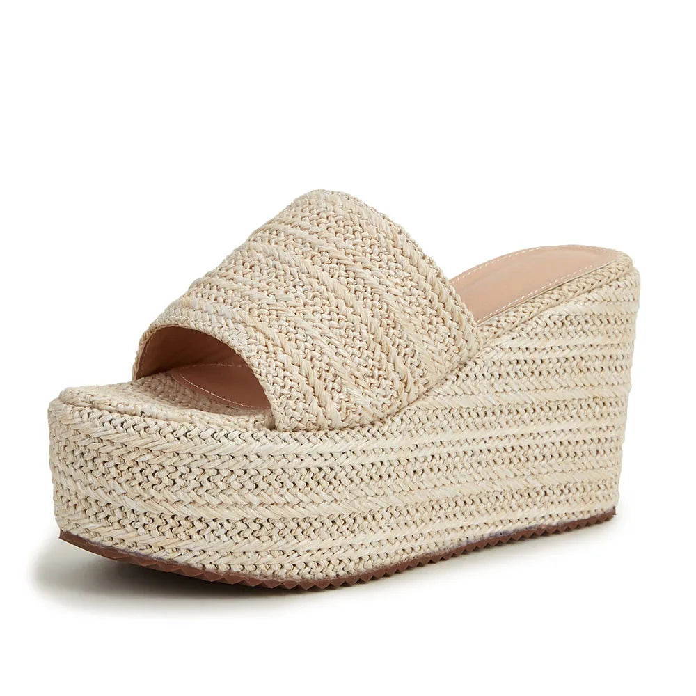 Bohemian Hemp Platform Espadrilles