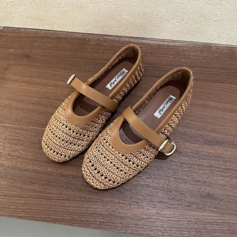 Bohemian-Style Crochet Baby Ballet Flats