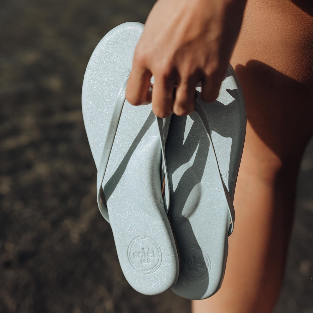 Blue Sky Metallic Indie Sandals