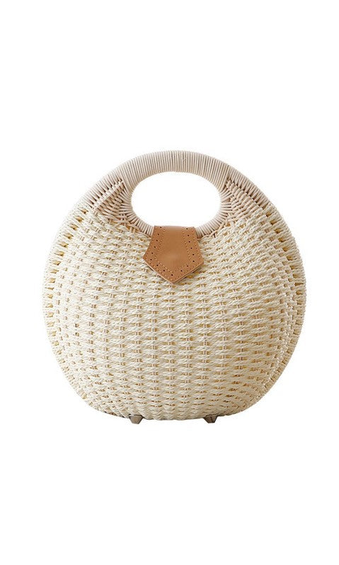 Round Shell Basket Bag