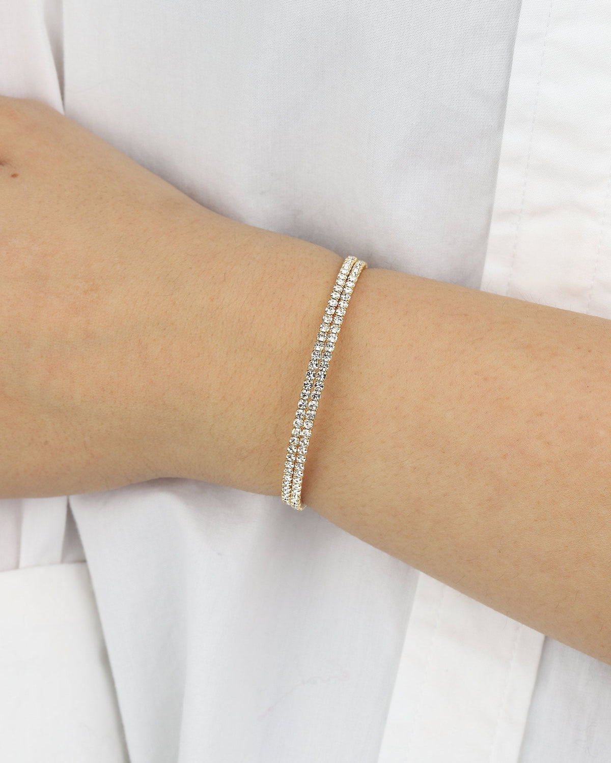2 Row Crystal Wrap Cuff