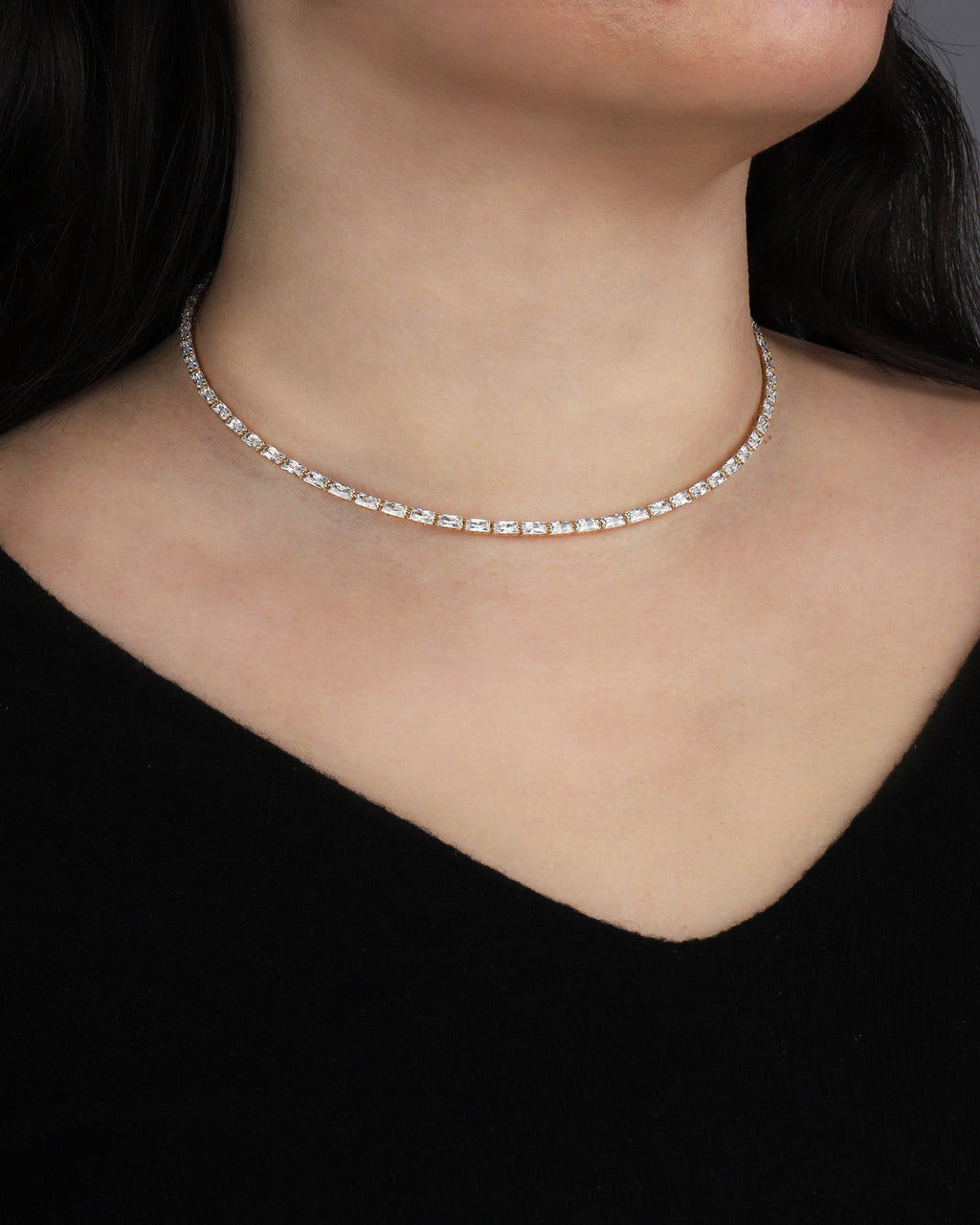 Baguette Crystal Choker