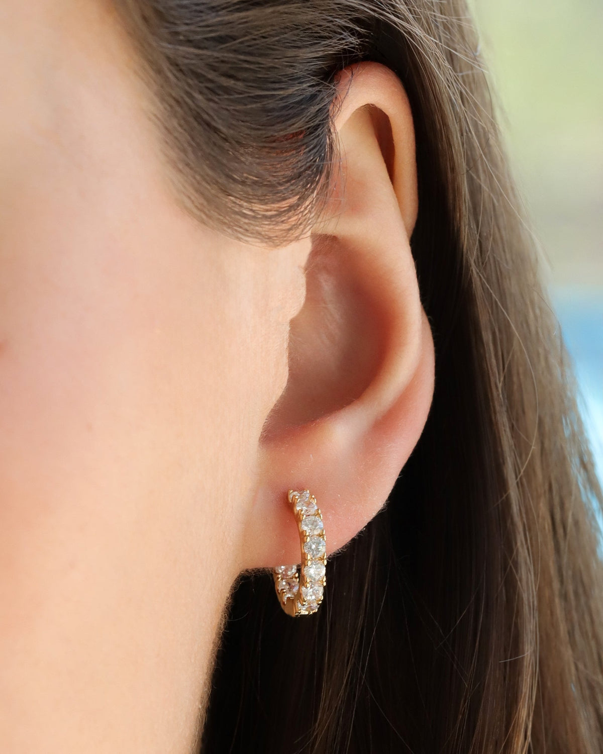 Pavé Huggies | 15mm