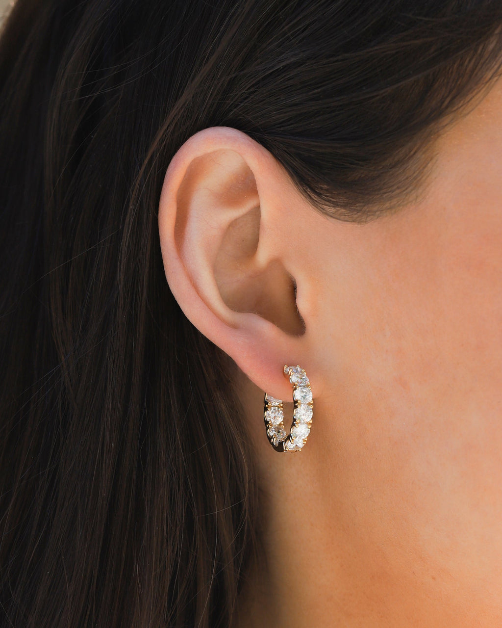 Double Vision CZ Huggies | 20mm