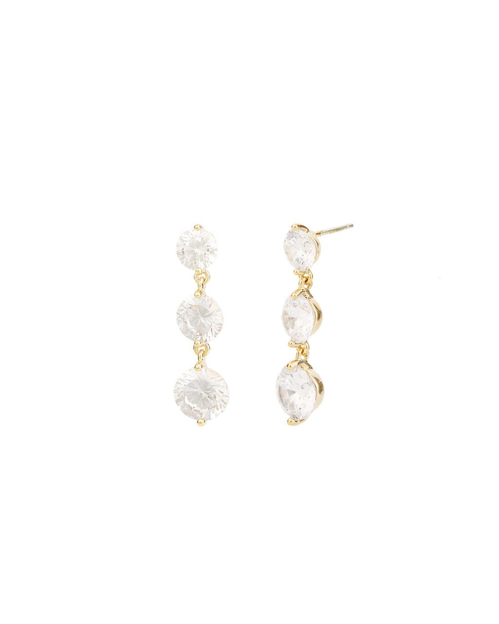 Gradual Trio Crystal Earrings