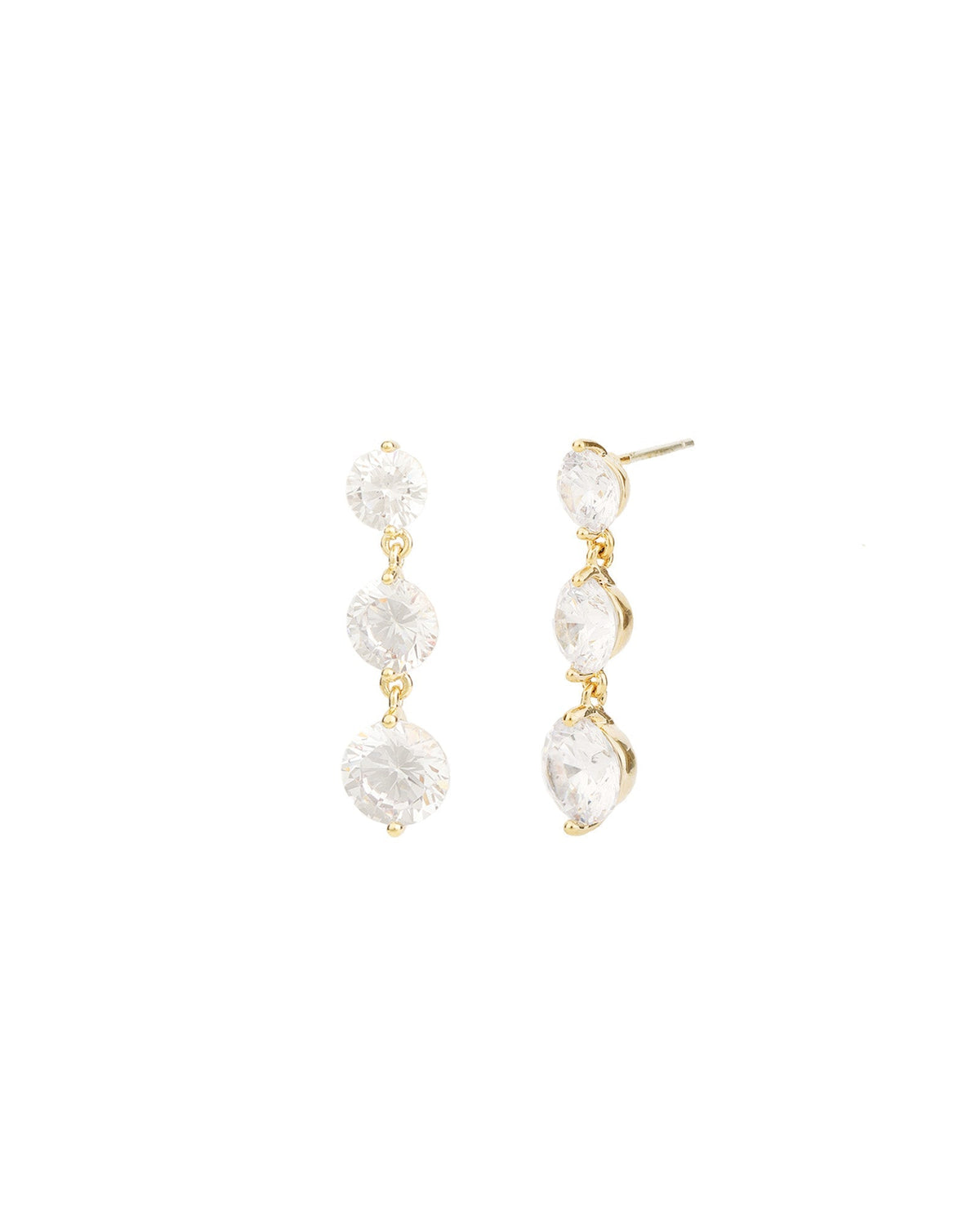 Gradual Trio Crystal Earrings