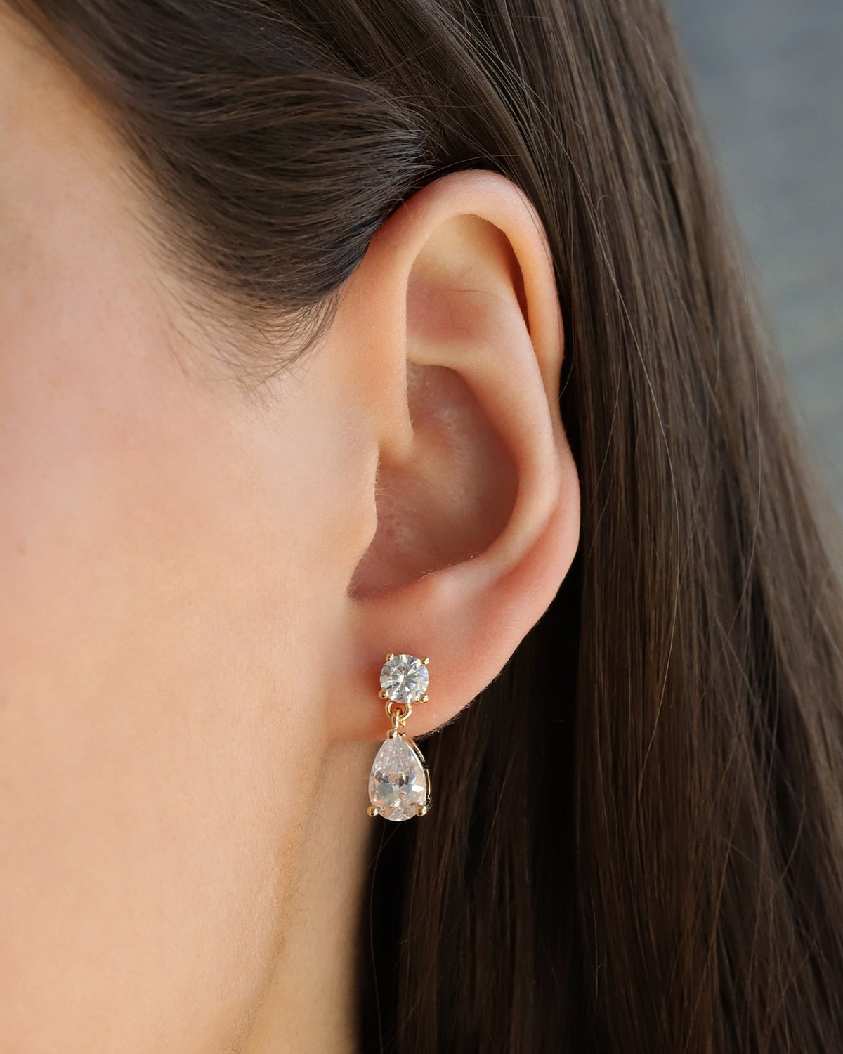 Small Round + Teardrop  Earrings
