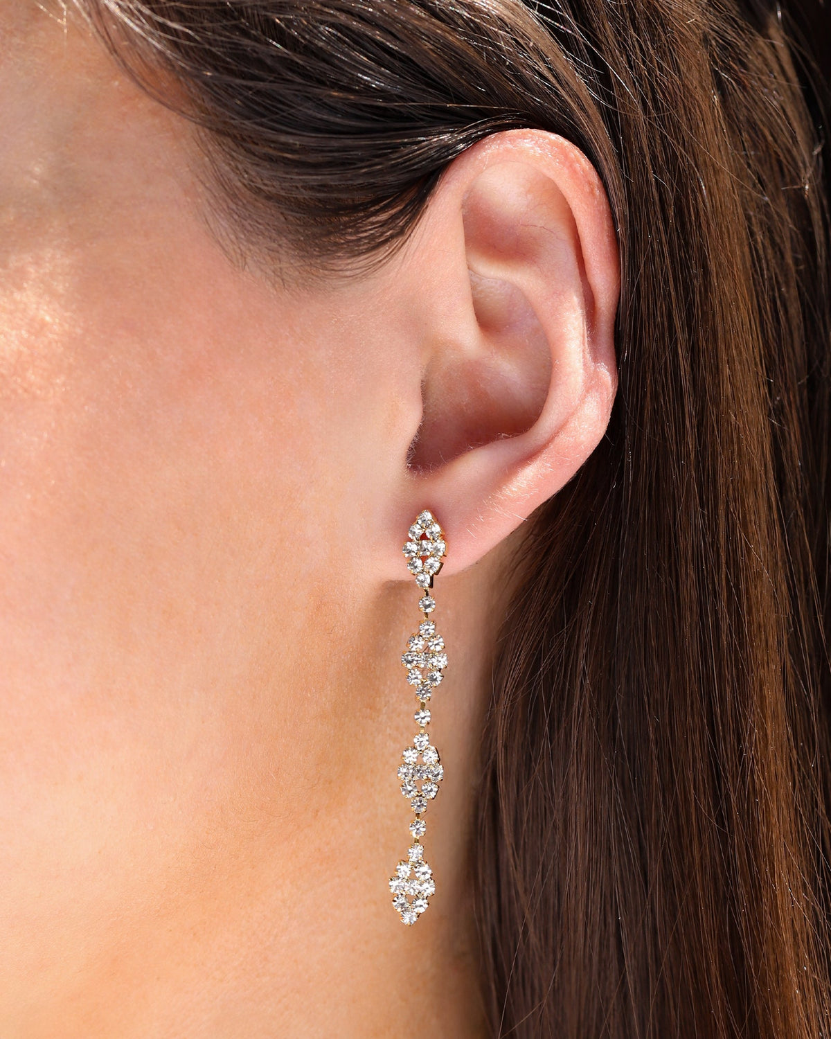 Crystal Marquise Cluster Drop Earrings