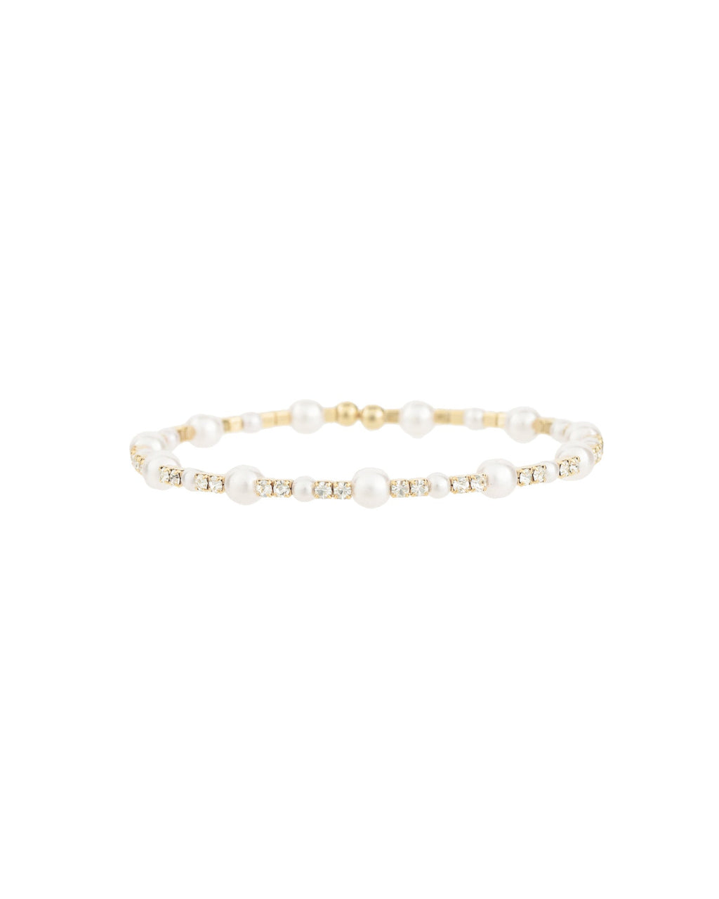 1 Row Mixed Pearl Crystal Coil Cuff