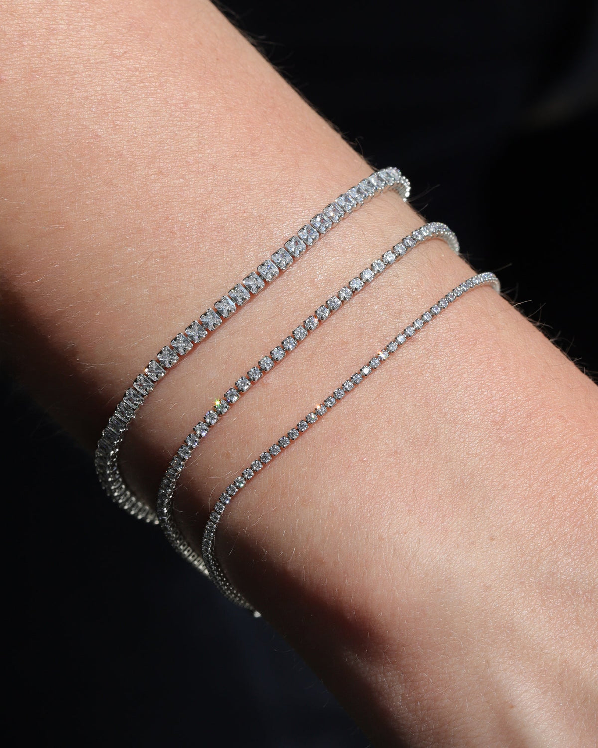 Square Crystal Tennis Bracelet | 2.5mm