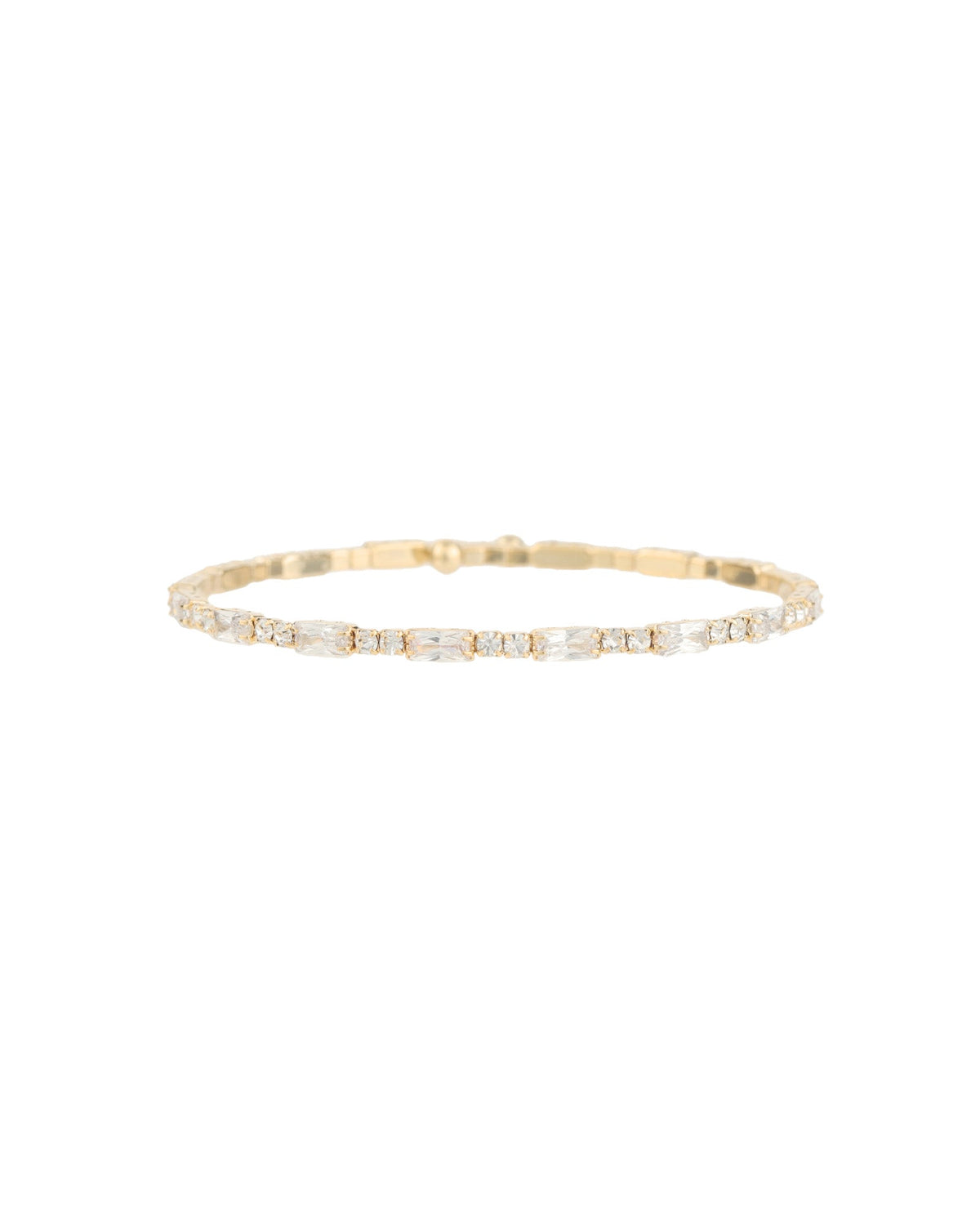 Baguette Round Crystal Bracelet