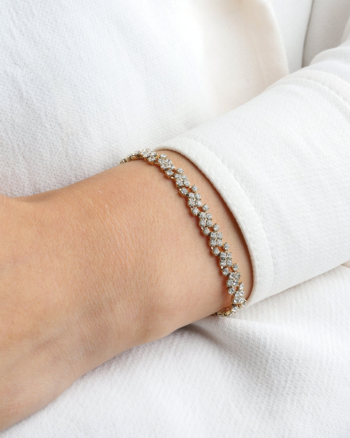 Lace Crystal Cluster Bracelet