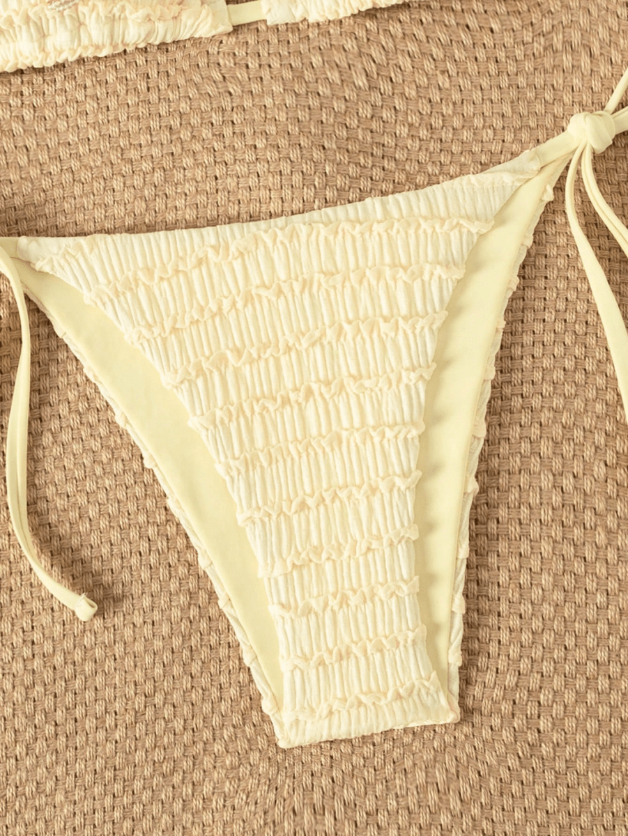 Lace Capri Bikini – Triangular Crochet with Metal Accents