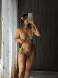 Concha Bikini – Strapless Top with Gold Clasp and Bows