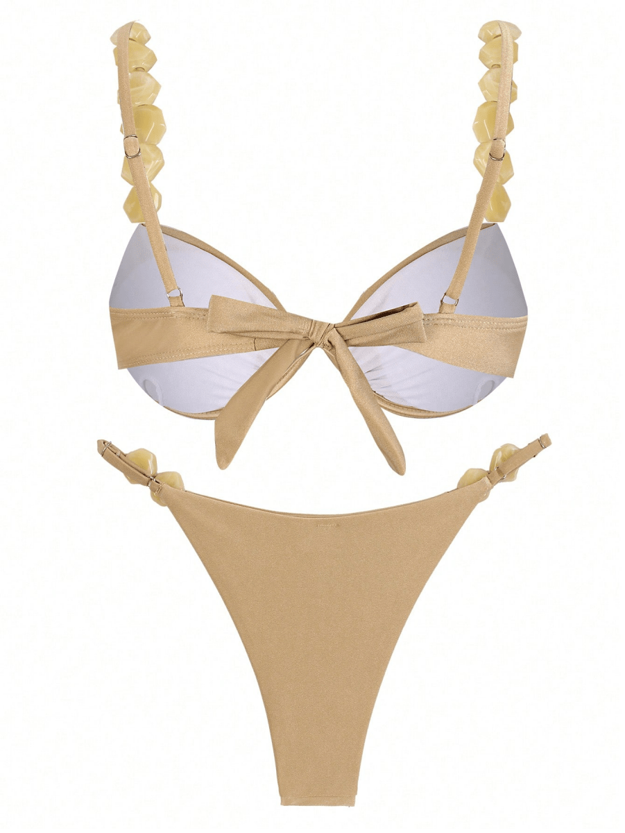 Ebony Bikini – Push-Up with Geometric Beads