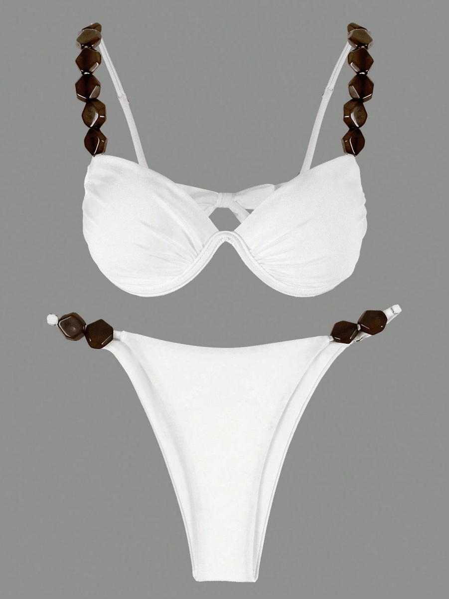 Ebony Bikini – Push-Up with Geometric Beads
