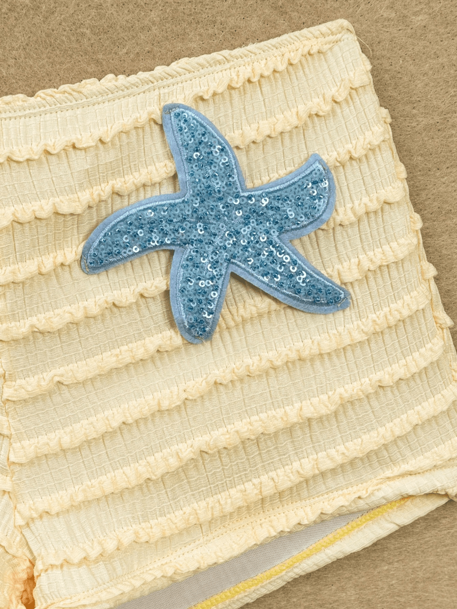 Estrella Bikini – Triangle Top with Shorts and Gold Patch