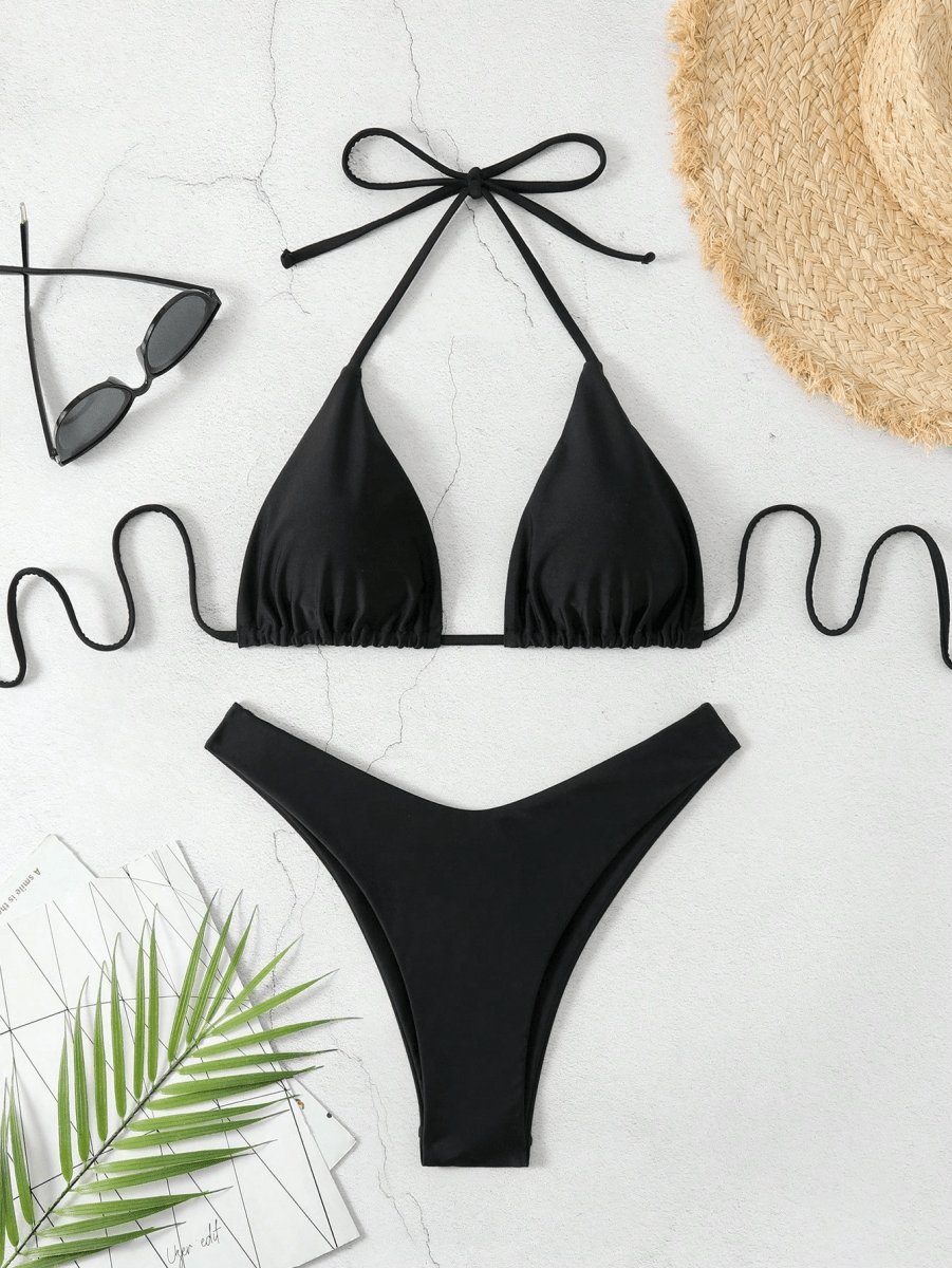 Malibu Bikini – Triangular Halter Top with Adjustable Straps