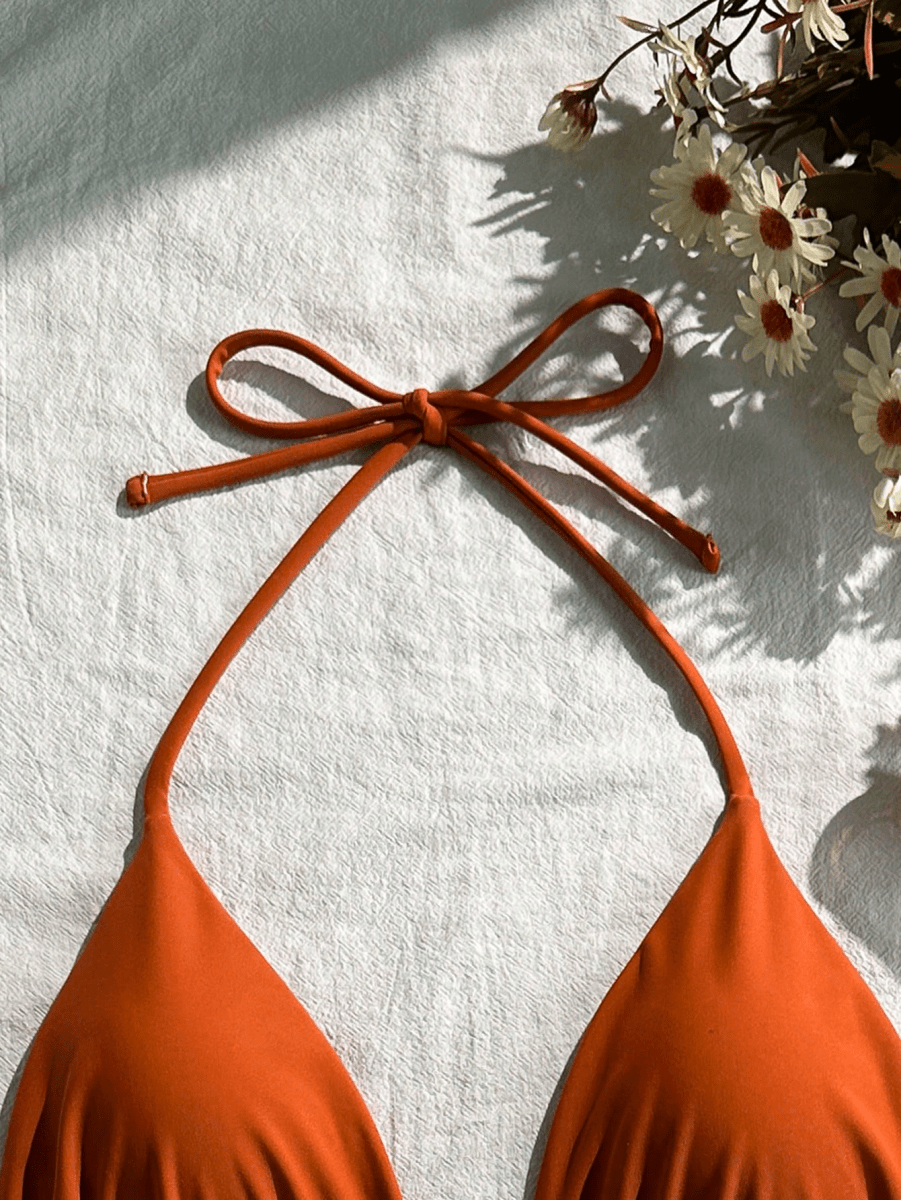 Malibu Bikini – Triangular Halter Top with Adjustable Straps