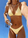 Malibu Bikini – Triangular Halter Top with Adjustable Straps