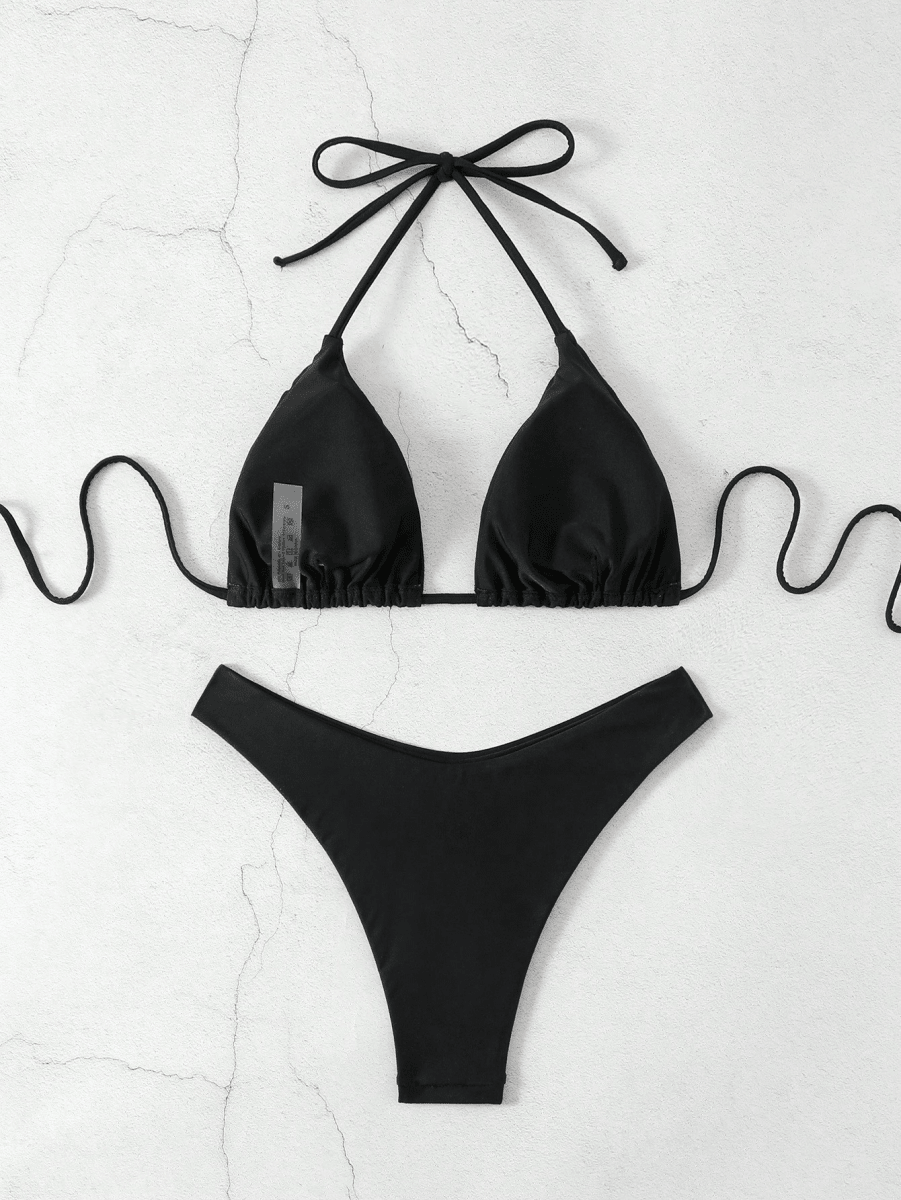 Malibu Bikini – Triangular Halter Top with Adjustable Straps