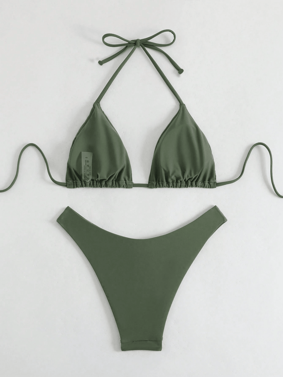 Malibu Bikini – Triangular Halter Top with Adjustable Straps