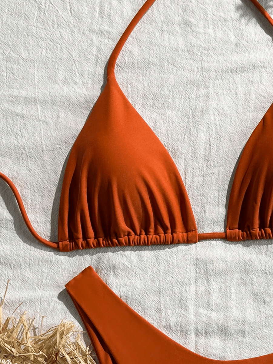 Malibu Bikini – Triangular Halter Top with Adjustable Straps