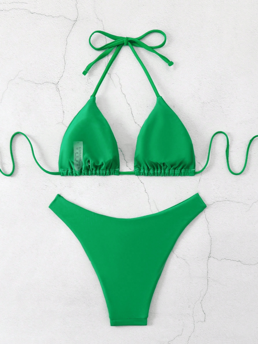 Malibu Bikini – Triangular Halter Top with Adjustable Straps