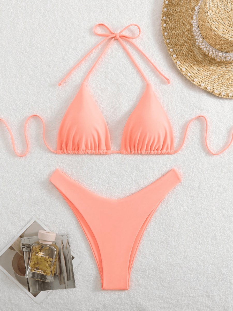 Malibu Bikini – Triangular Halter Top with Adjustable Straps