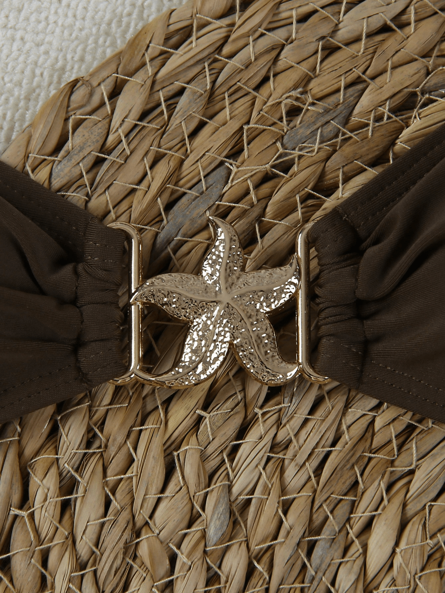 Marina Bikini – Triangle Top with Star Clasp and Gold Bows