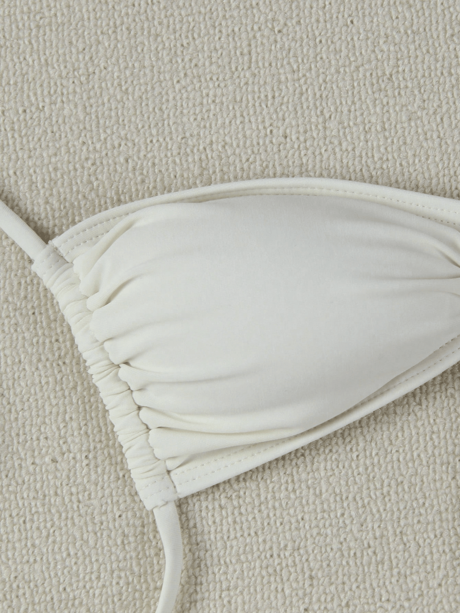 Marina Bikini – Triangle Top with Star Clasp and Gold Bows