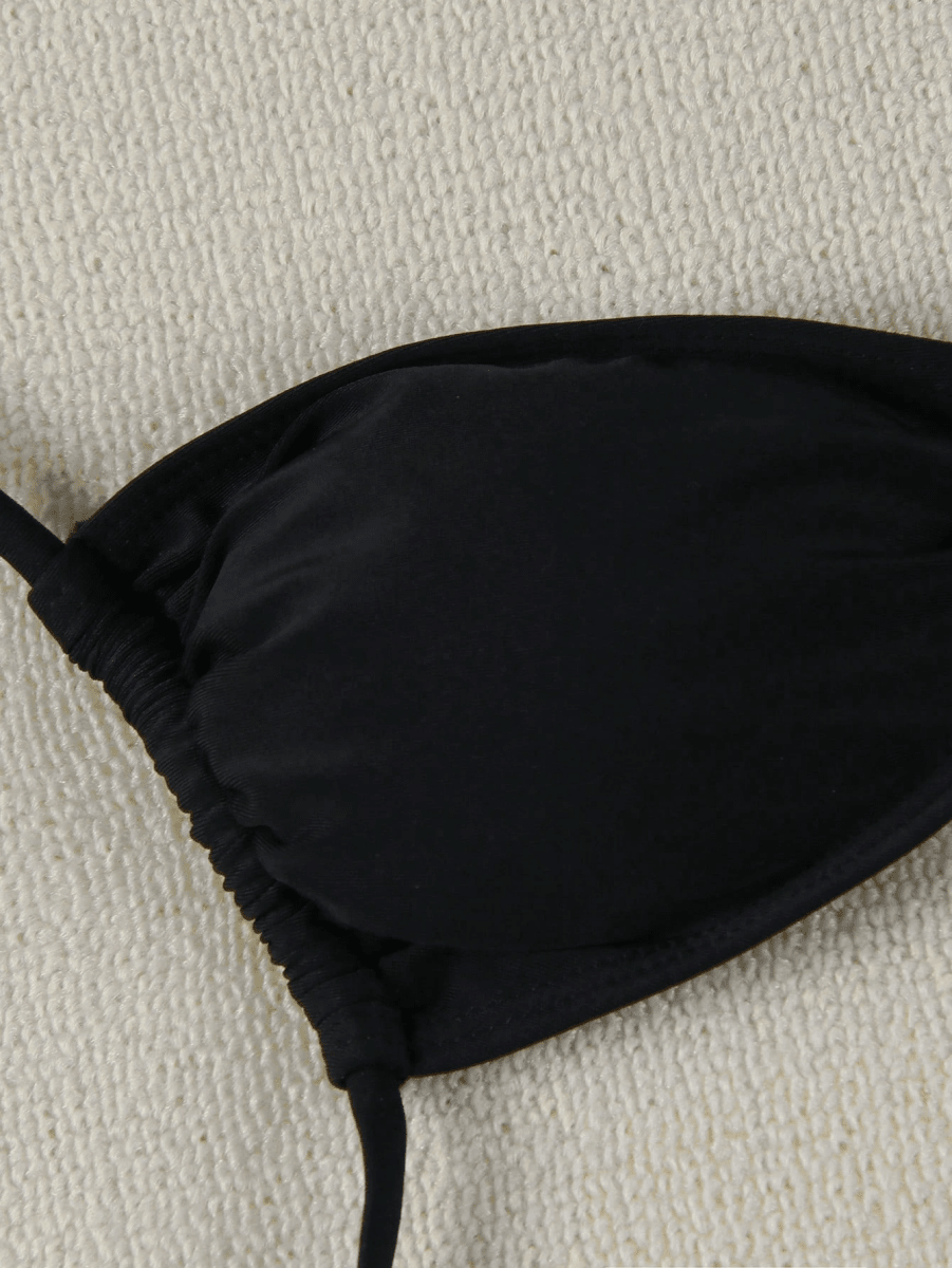 Marina Bikini – Triangle Top with Star Clasp and Gold Bows