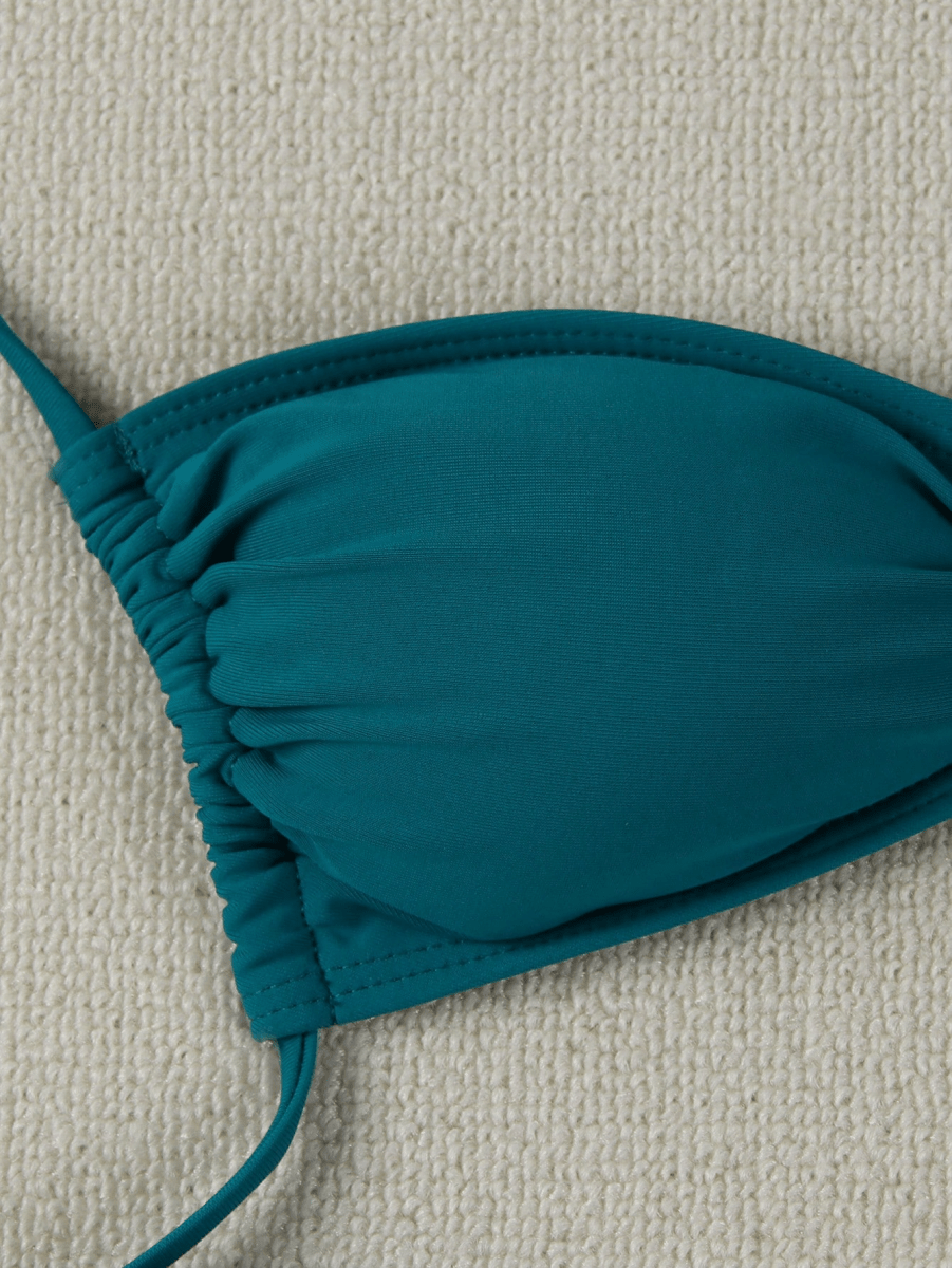 Marina Bikini – Triangle Top with Star Clasp and Gold Bows