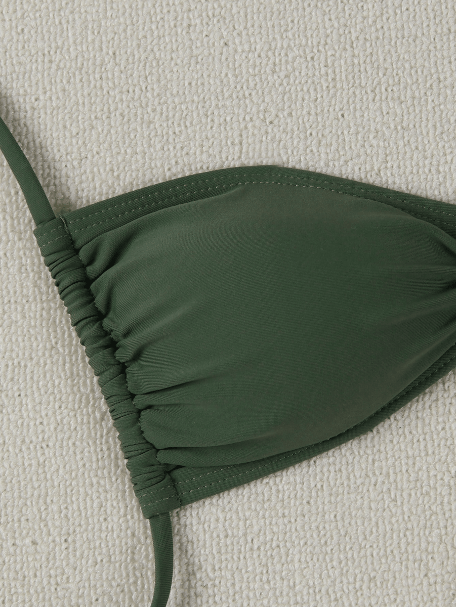 Marina Bikini – Triangle Top with Star Clasp and Gold Bows