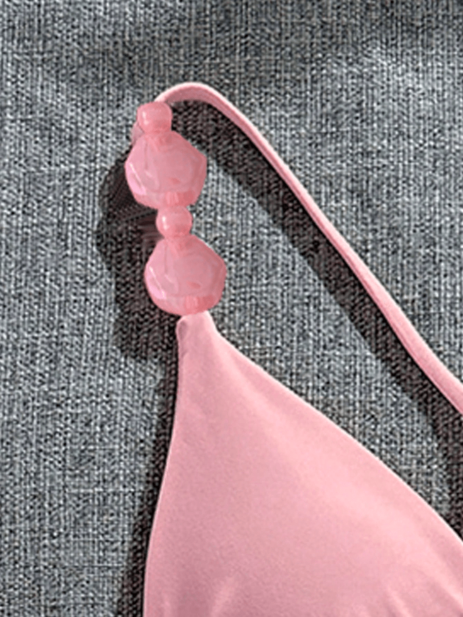 Perla Bikini – Triangular Top with Decorative Beads