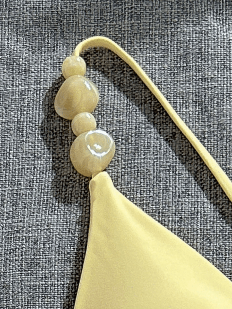 Perla Bikini – Triangular Top with Decorative Beads