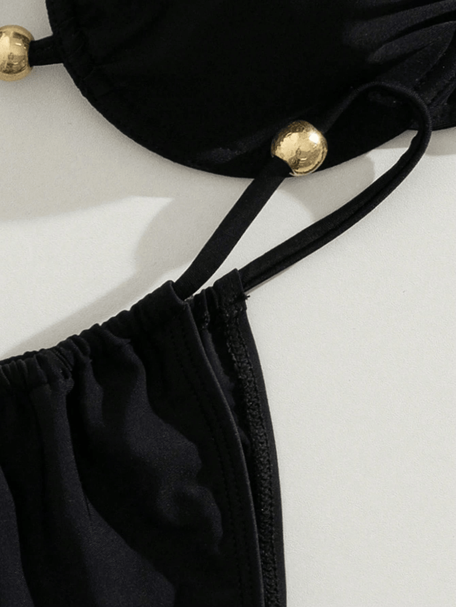 Rubí Bikini – Underwire Top with Gold Accents