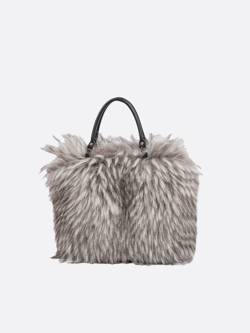 Faux fur tote bag