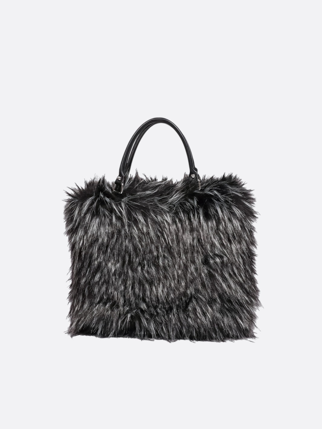 Faux fur tote bag