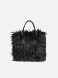 Faux fur tote bag